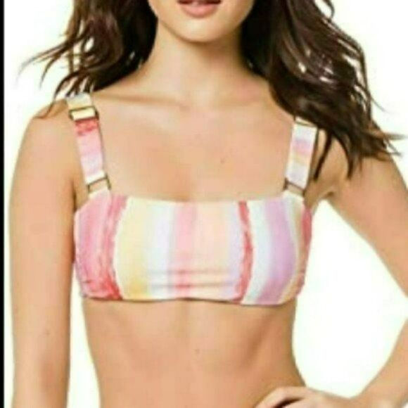 NWT MSRP $136 Becca Striped Bikini Set in Large Women's Size Large - Picture 2 of 11